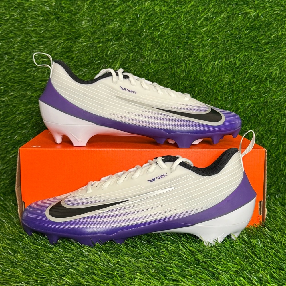 Size 9 - Mens Nike Vapor Pro 1 Football Cleats Purple White Black - HM8849-101